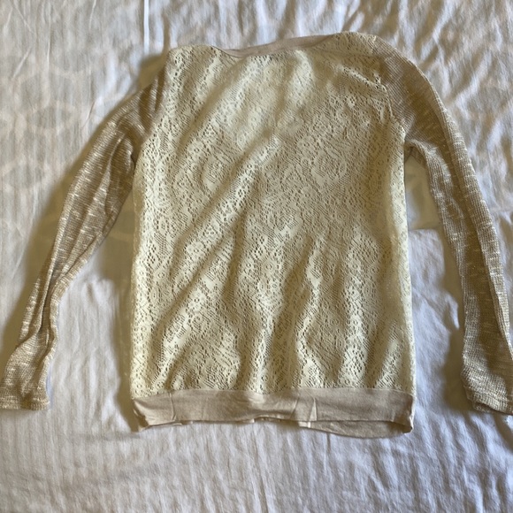Never worn. Med cardigan with gold sparkle to it - Picture 3 of 6